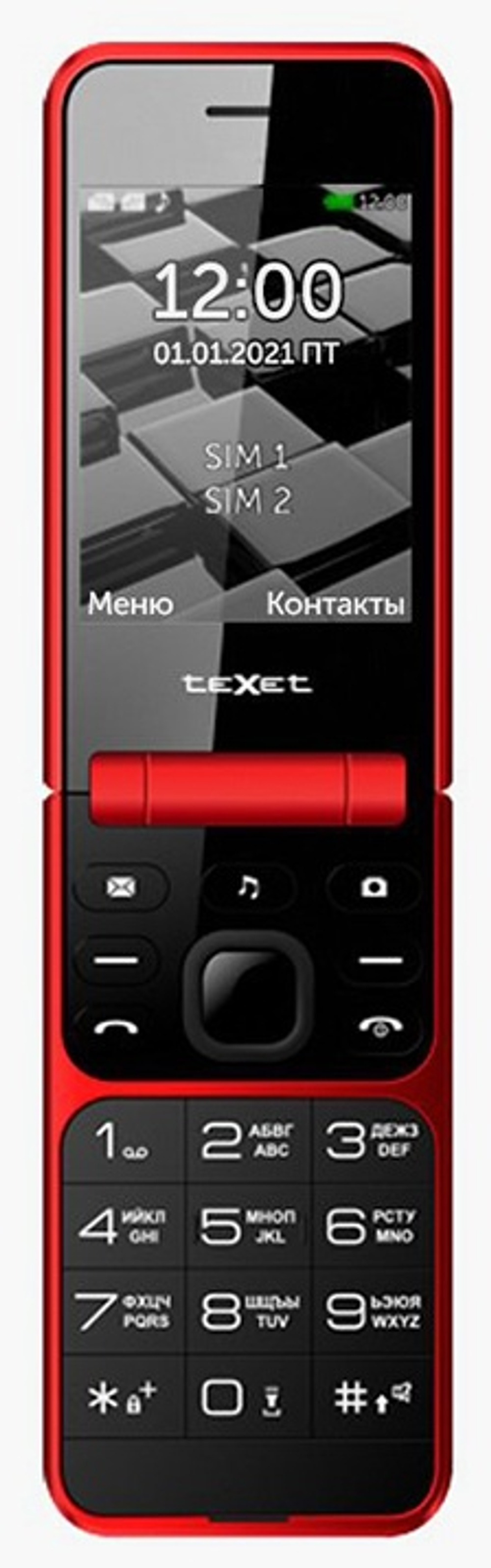 Мобильный телефон teXet TM-405 красный