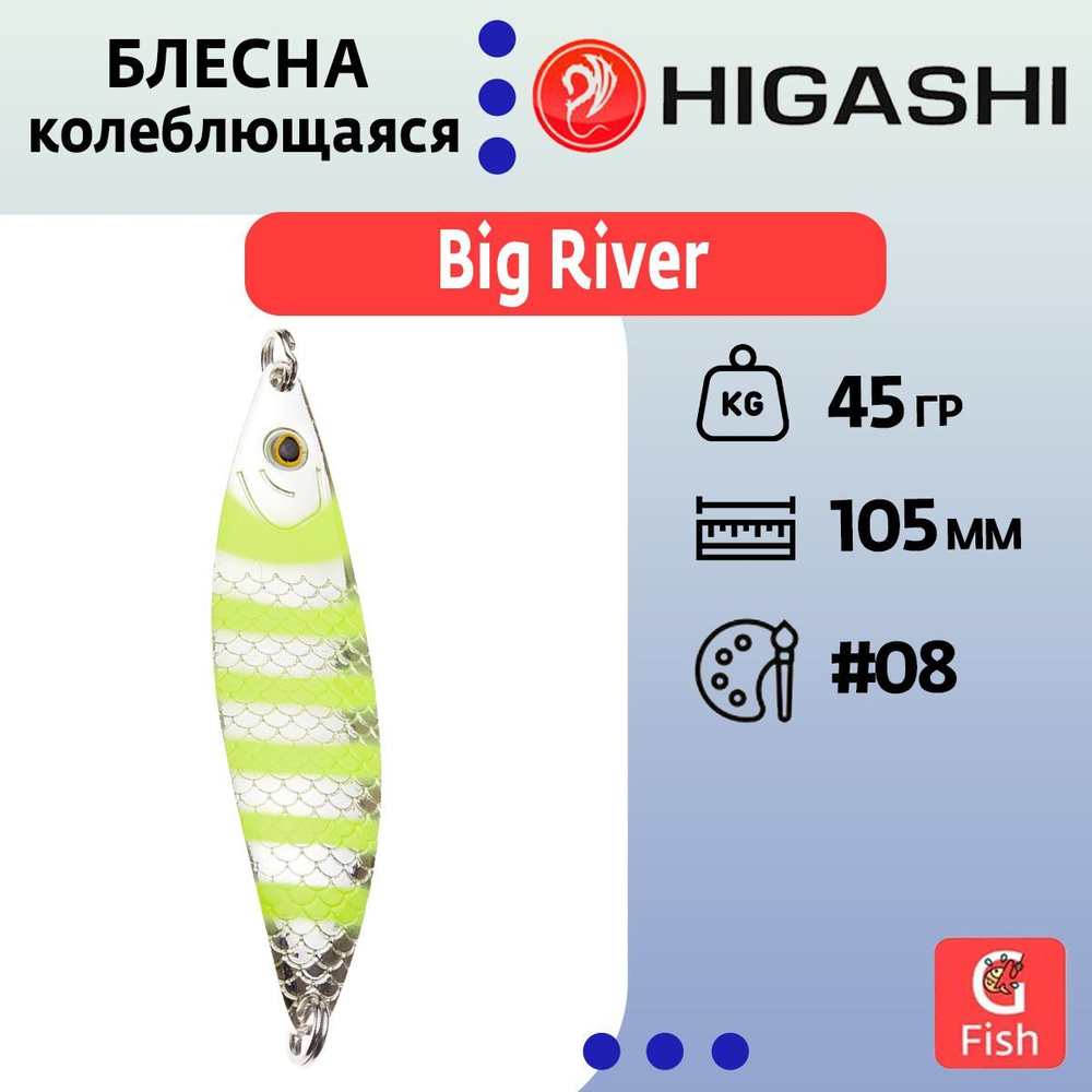 Блесна колеблющаяся HIGASHI Big River 45g #01