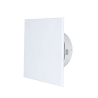 Вытяжной тонкий вентилятор для ванн ММ-Р 01 пластик квадрат 90 м³/час с обратным клапаном  белый матовый