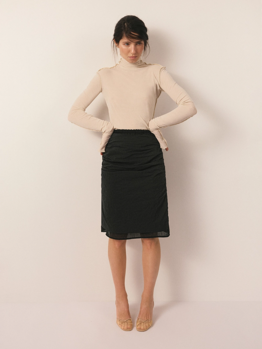 Юбка двойная со сборкой