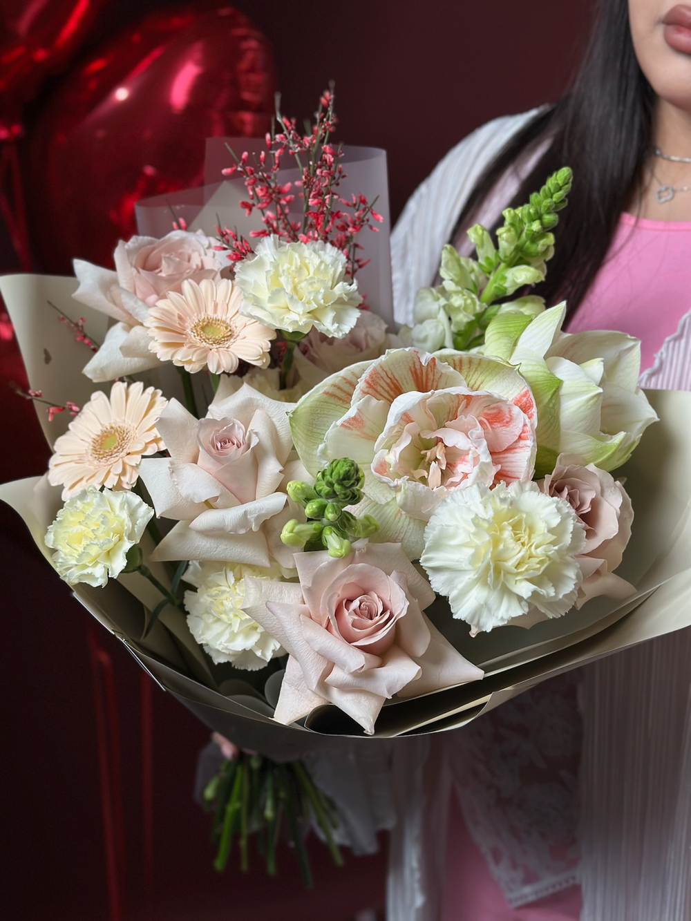 Сборный букет «Нежность в лепестках»