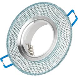 Светильник встраиваемый cо светодиодной подсветкой ЭРА DK LD1 BL под лампу MR16 GU5.3 голубой