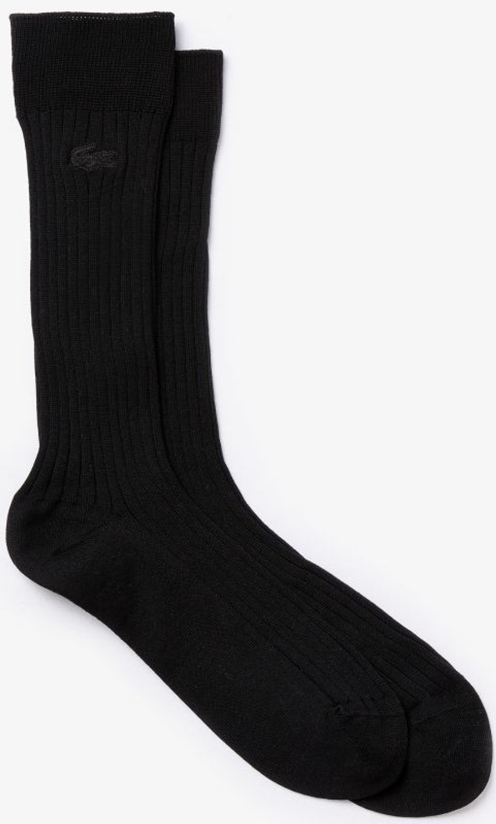 Теннисные носки Lacoste Men's Ribbed Cotton Blend Socks 1P - черный
