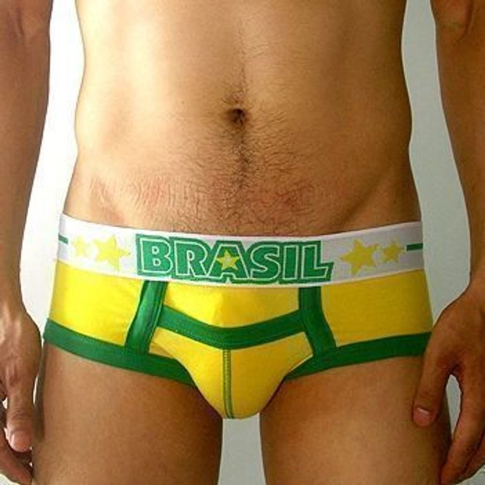 Мужские трусы хипсы 4+PIZ Yellow Brasil Hips