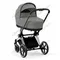 Коляска для новорожденных Cybex Priam IV Mirage Grey шасси Chrome Black