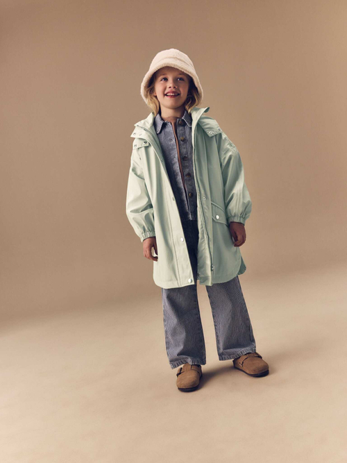 Плащ с капюшоном для девочки Next AD5-941, Мятный