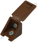 ЗУБР цвет дуб, 4.0 x 15 мм, мебельный уголок с шурупом, 4 шт (4-308256-1)