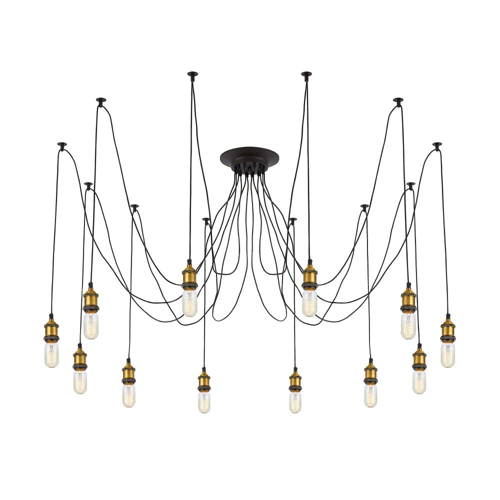 Citilux Эдисон CL451121 Люстра паук Венге Бронза