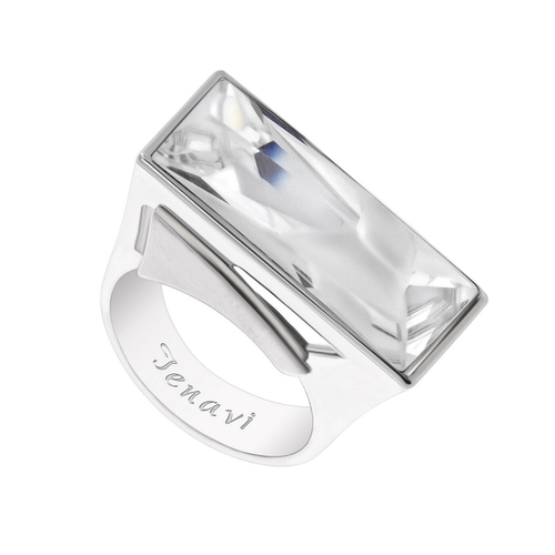 "Кибра" кольцо в серебряном покрытии из коллекции "Готье" от Jenavi