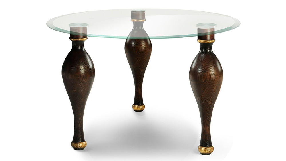 Стол «Буржуа» со стеклянной столешницей