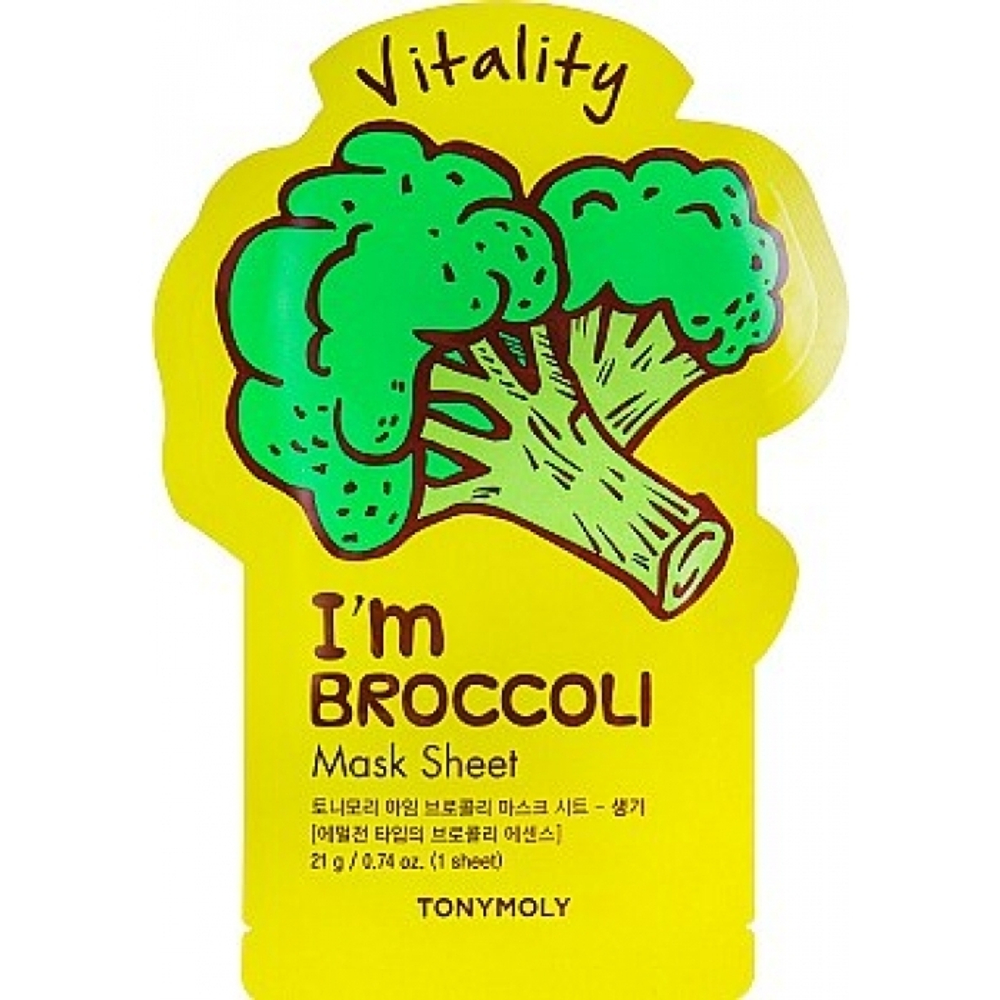 Тканевая маска с экстрактом брокколи TONY MOLY I`m Broccoli Mask Sheet