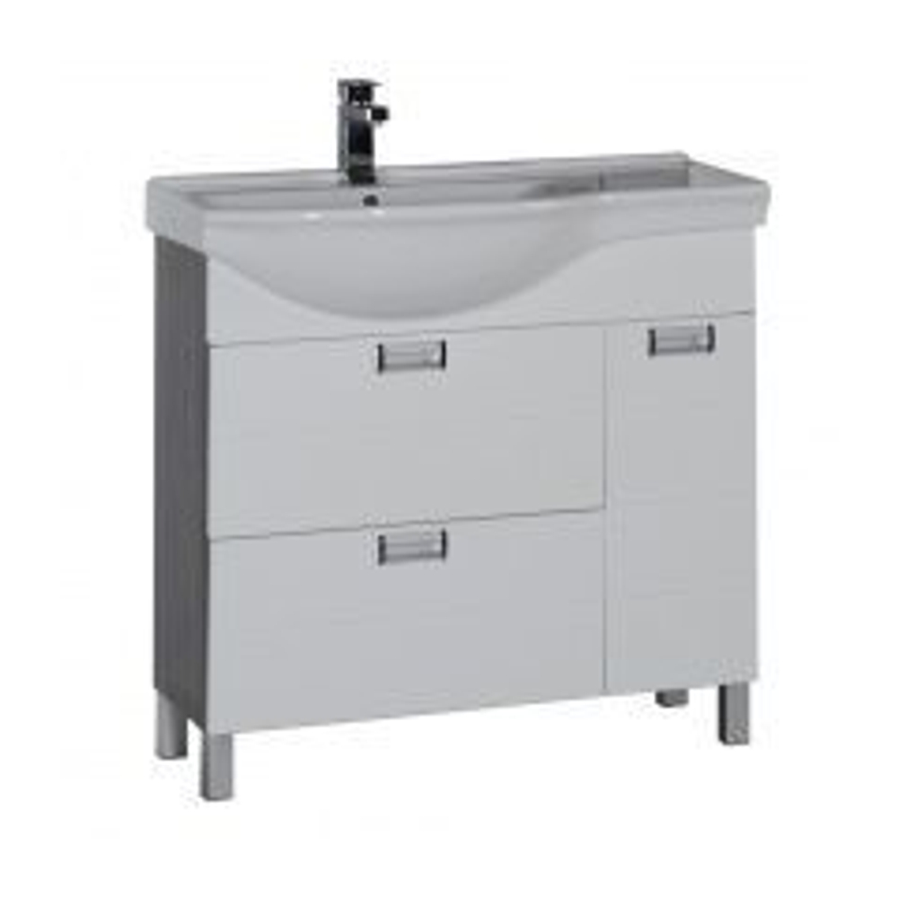 Тумба с раковиной Aquanet Сити 90 L венге