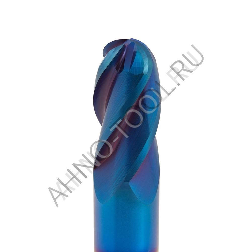 Фреза твердосплавная сферическая  5мм (L=50, l=10, хв=6) Z4 35° по закаленной стали BRHM-4B-R2.5 HRC