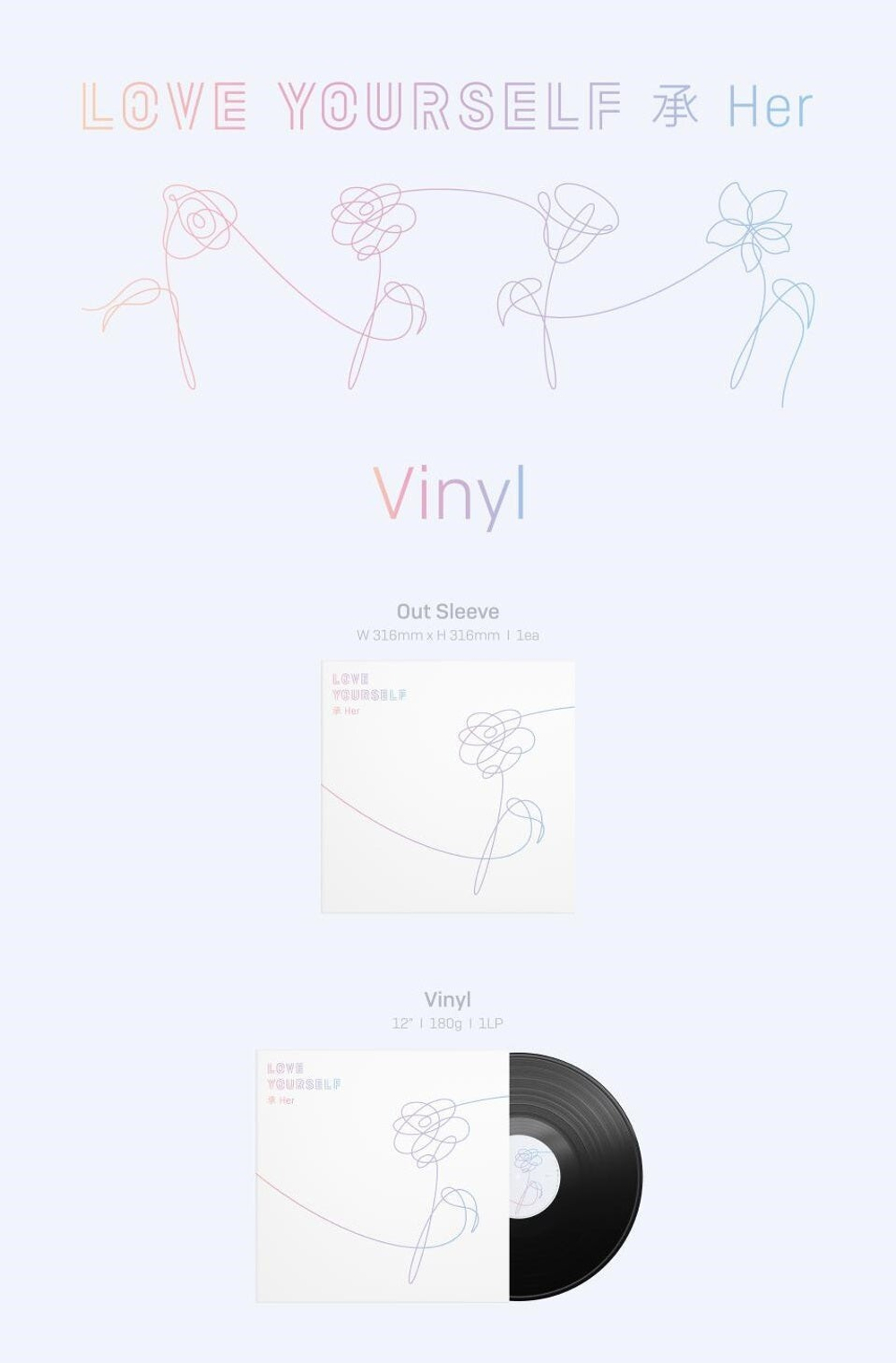 Купить Винил BTS - LOVE YOURSELF 承 HER VINYL LP | Stars