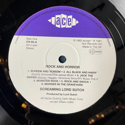 Винтажная виниловая пластинка LP Screaming Lord Sutch Rock and Horror (UK 1984)