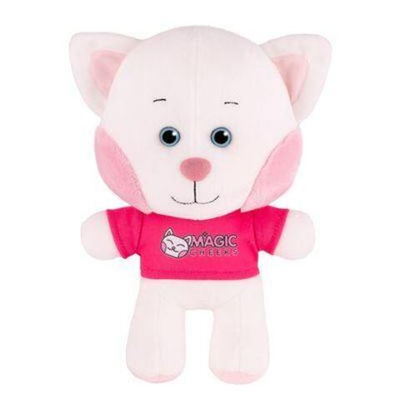 Котёнок с розовыми щёчками в футболке, 25см (Maxitoys)