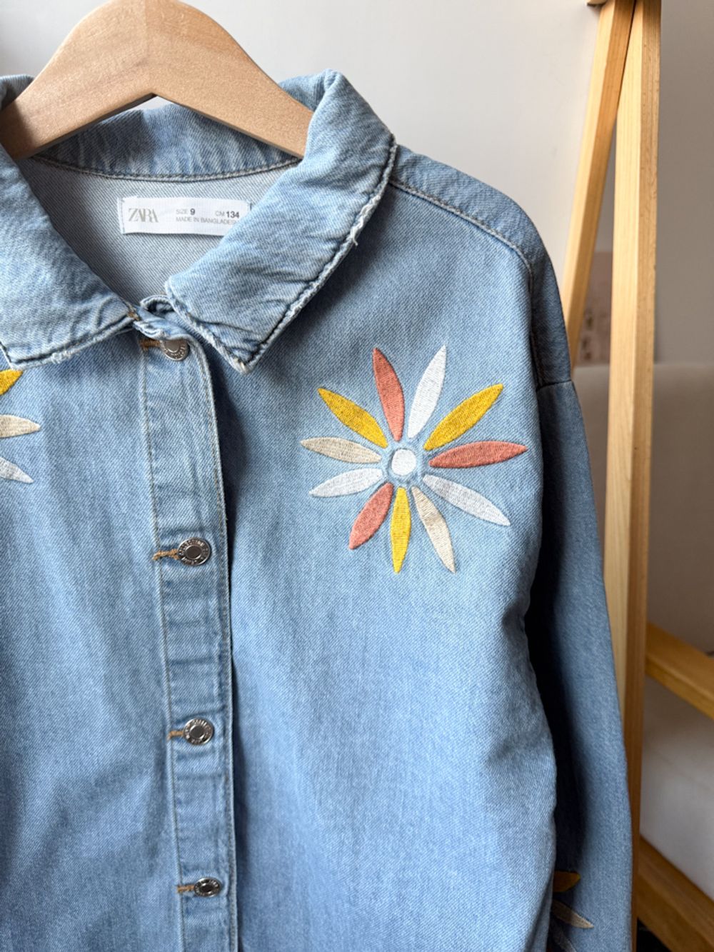 Джинсовая рубашка Zara, 134