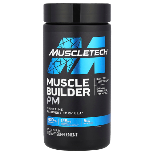 MuscleTech, Muscle Builder PM, Формула восстановления на ночь, 90 капсул