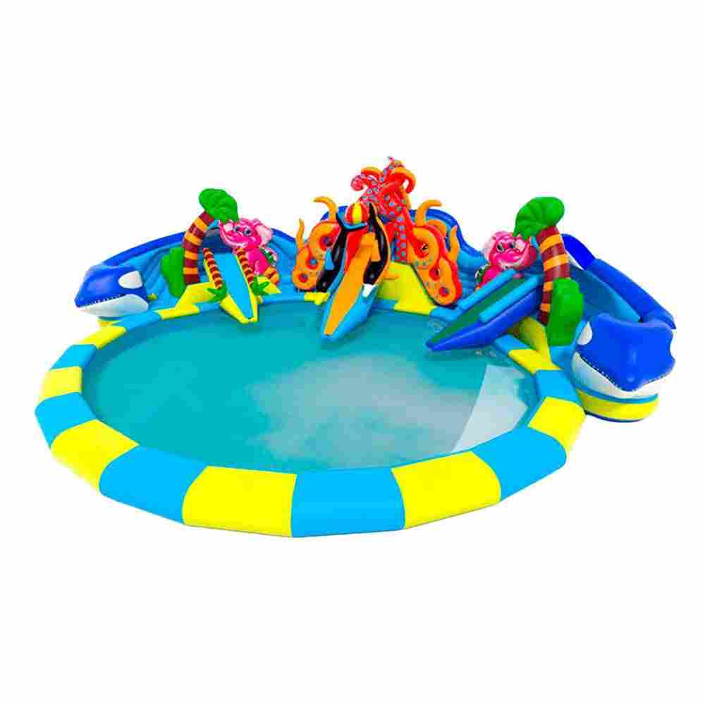 Надувной наземный аквапарк «Аквасфера» с бассейном, 20x18.5x7 м.