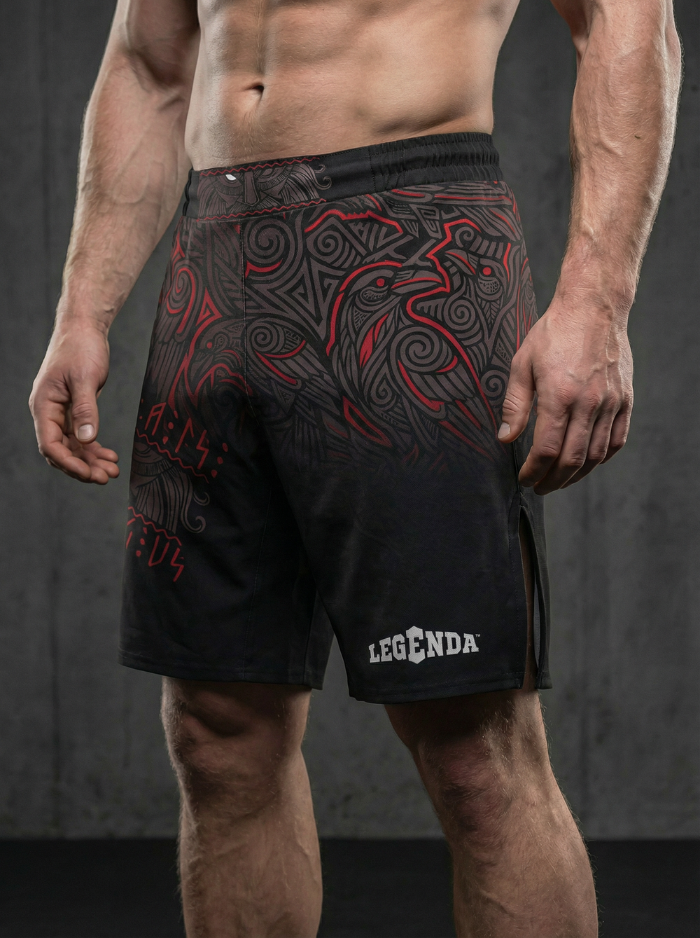 Шорты спортивные тренировочные черные LEGENDA Вальхалла