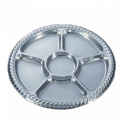 Менажница 5 секций, d 30,6 см, серебряная, РЕТ, Garcia de PouИспания