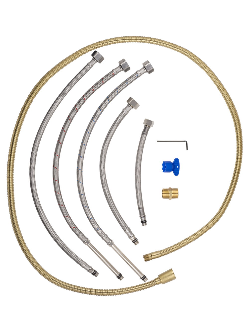 Смеситель на борт ванны WONZON & WOGHAND STEAM, Брашированное золото (WW-88659008-BG)