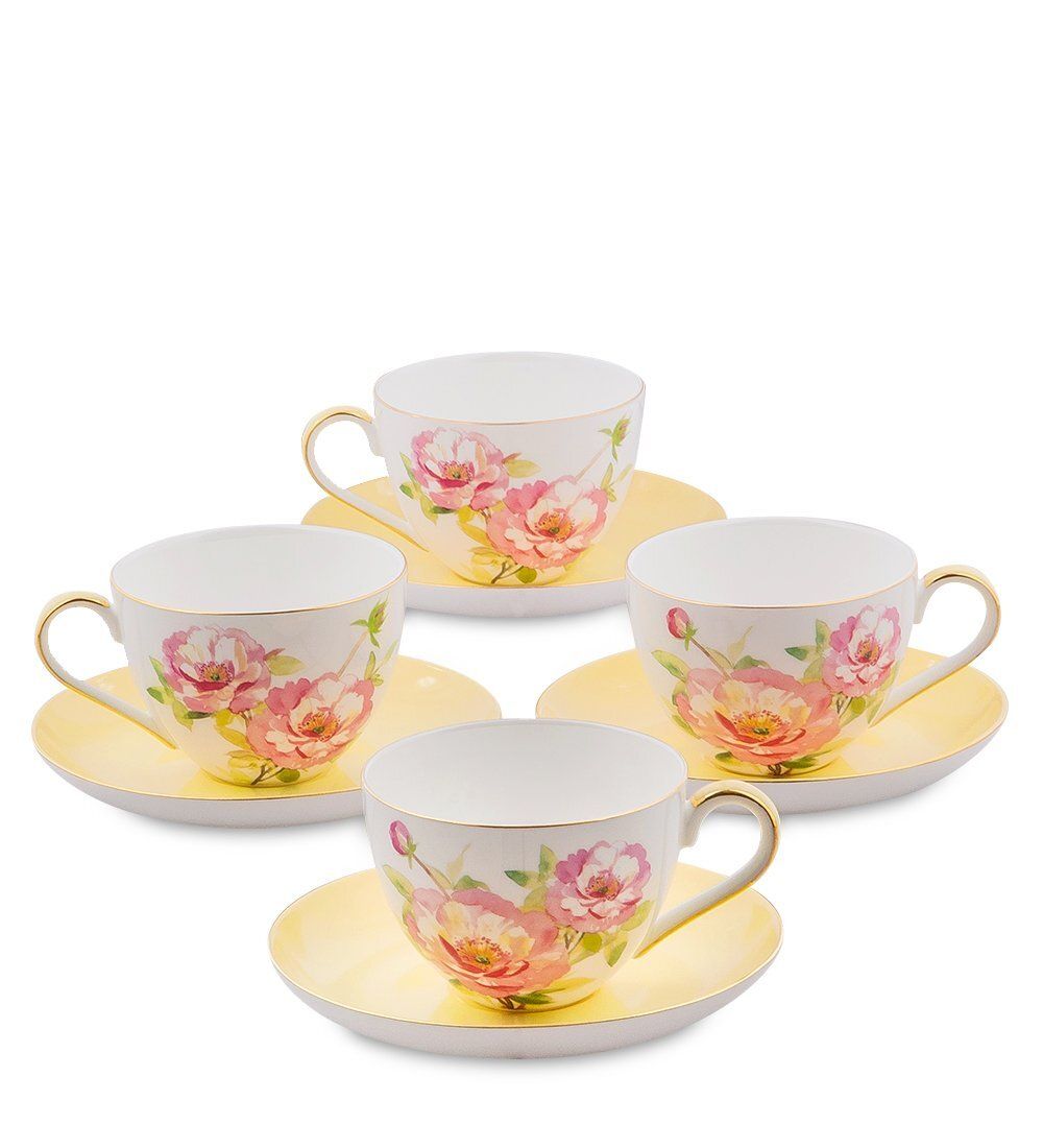 Pavone JK- 80 Чайный набор на 4 перс. «Пионы» (Torino Peony  )
