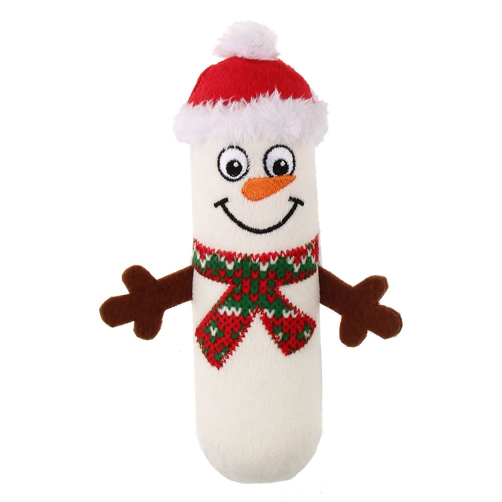 Gigwi X-mas TALES игрушка для собак маленький снеговик с пищалкой 18 см