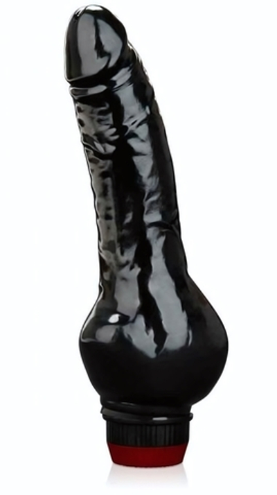 Черный анальный вибратор 5 Vibrating Anal Dildo (Цвет: черный)