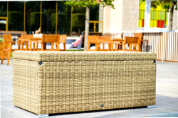 "Порту" сундук водонепроницаемый из искусственного ротанга, цвет соломенный