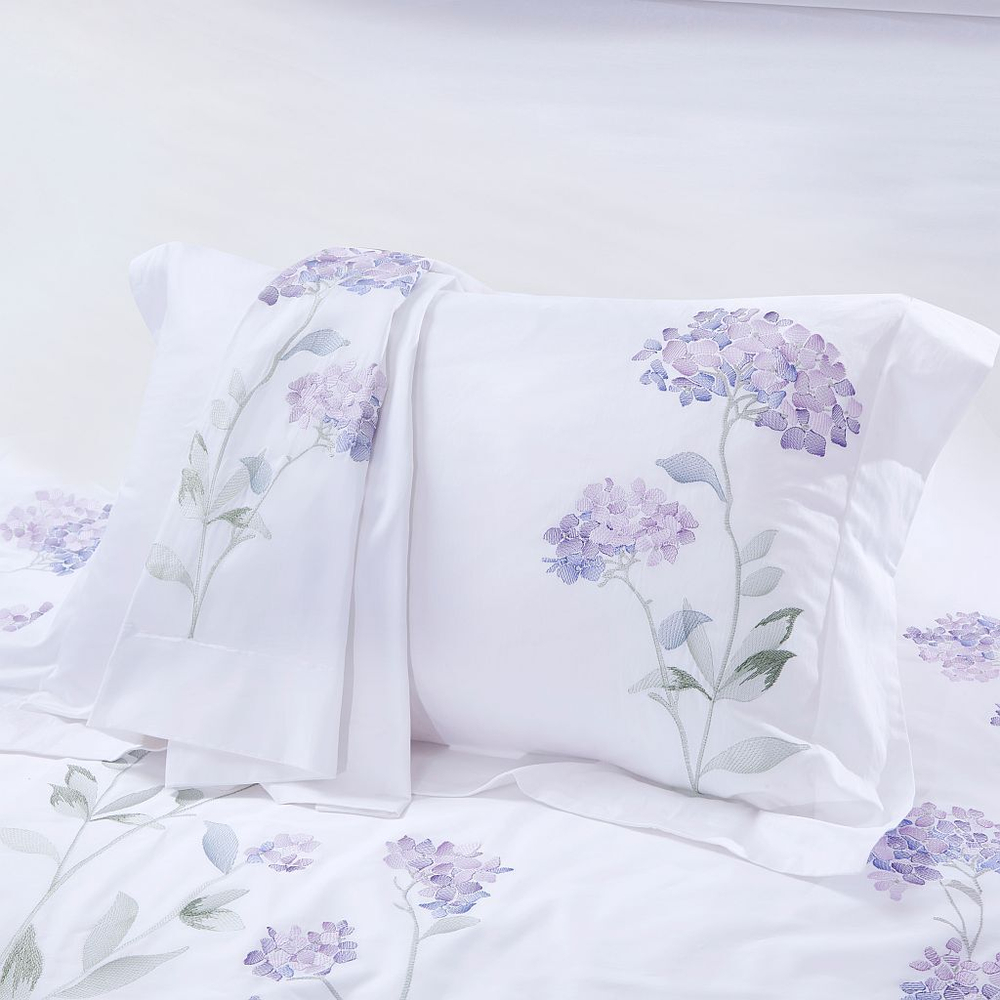 Постельное белье 2 спальное евро Asabella 2260-6 с вышивкой