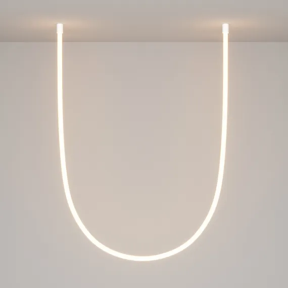 Набор для двухстороннего накладного монтажа круглого неона 360° D25 белый Led Strip 20321