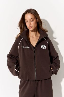 Олимпийка с кантом "Âme Sirène" цвета шоколад