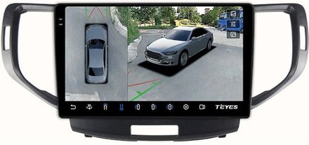 Магнитола для Honda Accord 8 2008-2012 - Teyes CC3-2K-360 на Android 10, 2K QLED, 6Гб+128Гб, CarPlay, 4G SIM-слот, 4 камеры в комплекте