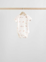 Боди с коротким рукавом для малышей Next E58-049, 5 шт., Молочный, Розовый, Бежевый