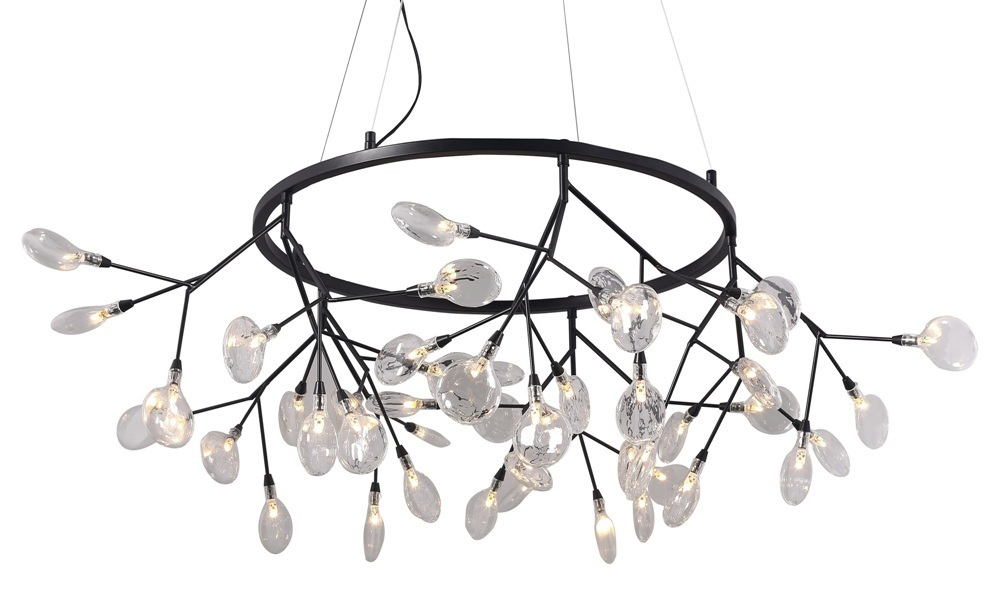 Подвесной светильник Crystal Lux EVITA SP45 D BLACK/TRANSPARENT