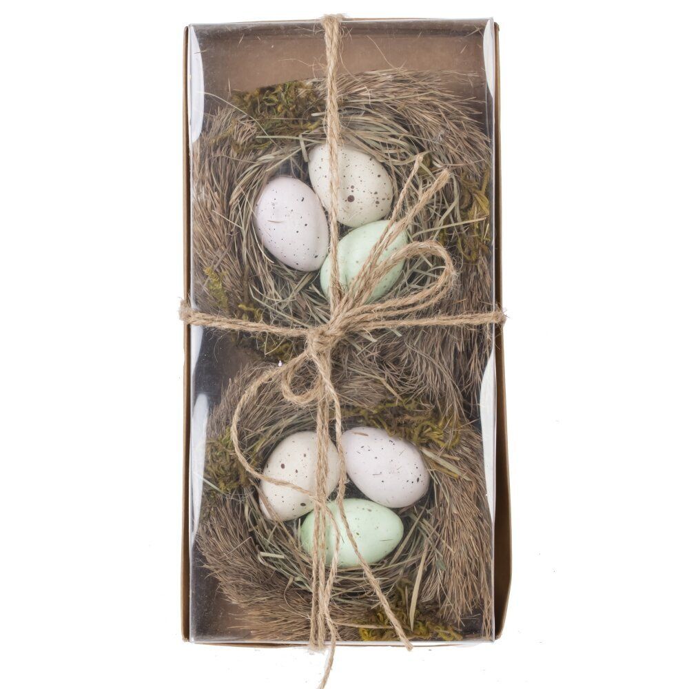 GAEM Набор из 2-х изделий декоративных "Гнездо пасхальное" (11*6), L24 W12 H4,5 см
