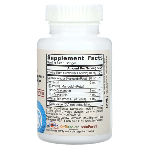 Jarrow Formulas, MaculaPF, комплекс каротиноидов, 60 капсул