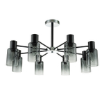 Светильник на штанге 8x40Вт, E14, металл/стекло, черный/хром