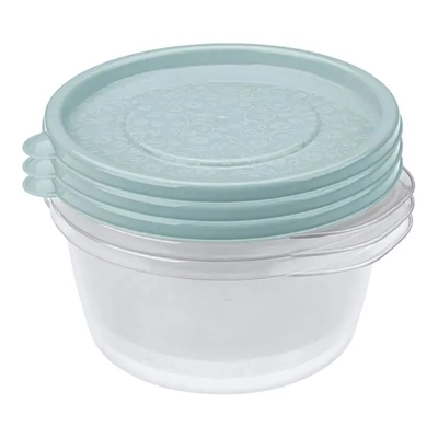 КОМПЛЕКТ КОНТЕЙНЕРОВ АРТ-ДЕКОР 0,75Л (3 ШТ) (Светло-голубой)