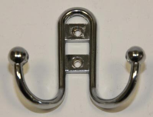 Крючок двойной фигур хром