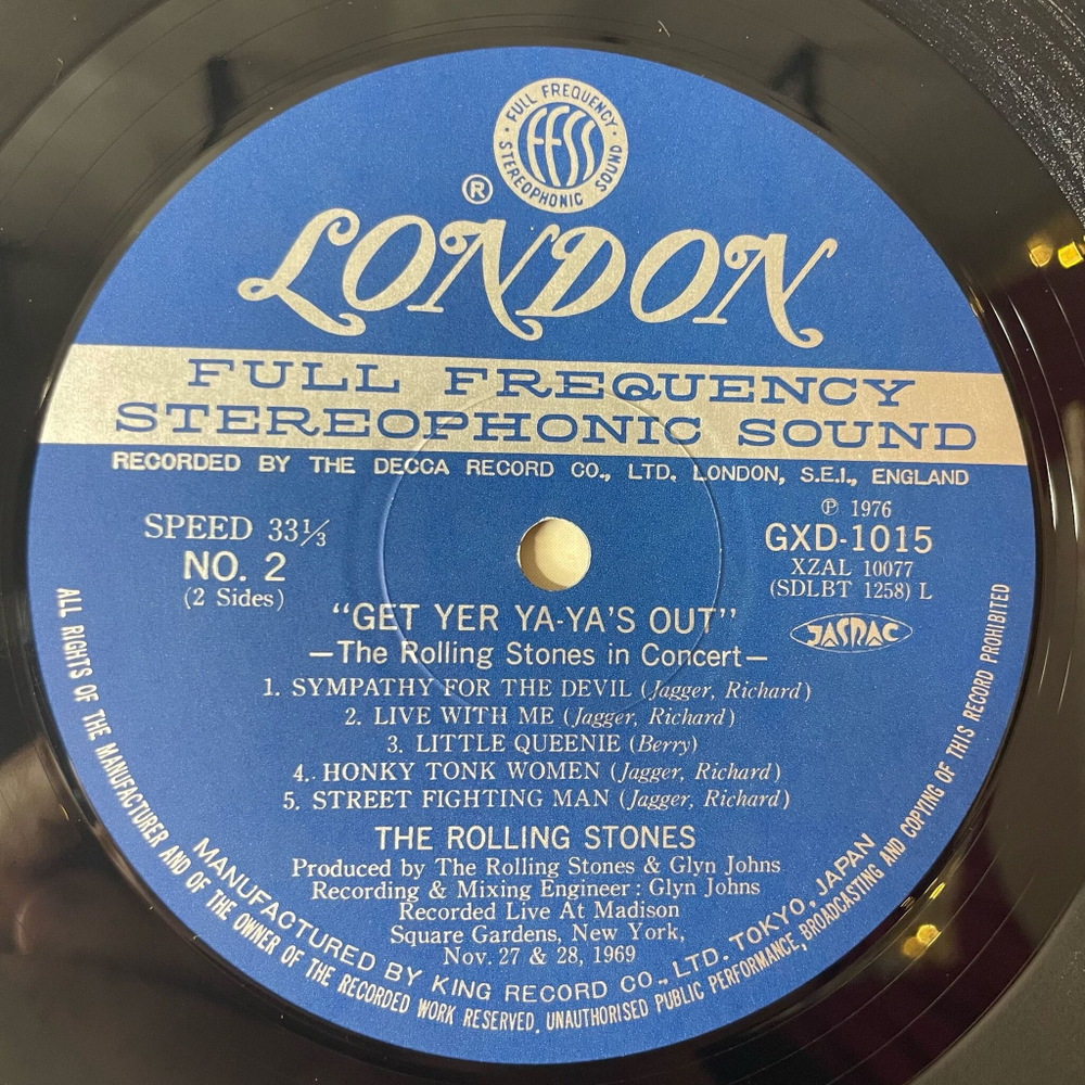 Винтажная виниловая пластинка LP The Rolling Stones In Concert, Get Yer Ya-Ya's Out (Japan 1976) (Obi) Sympathy For The Devil
