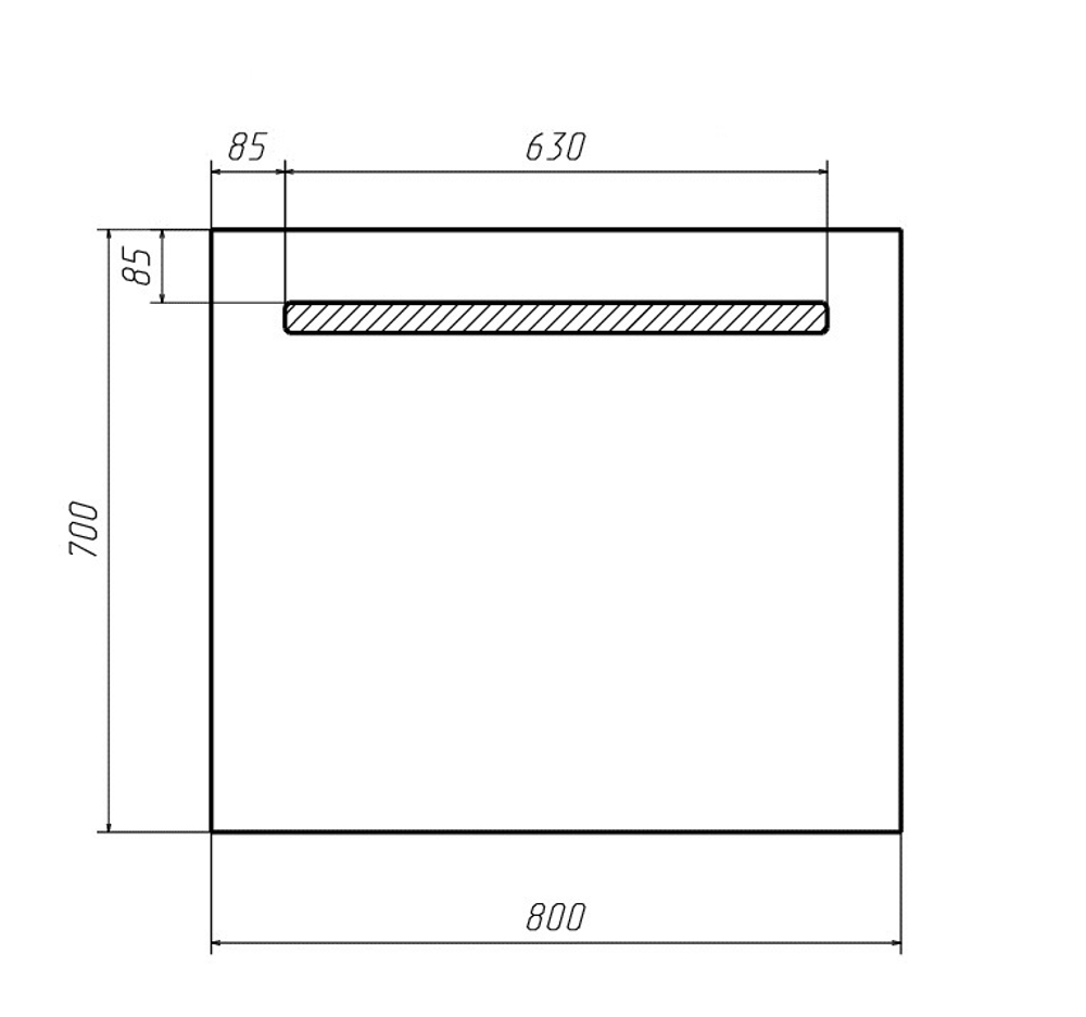 Зеркало Домино Good Light 800х700х20 мм сенсорное с подсветкой (GL7008Z)