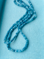 44260-бир Кварц тон. бирюзовый, гранёный рондель 4*3мм, нить 35см