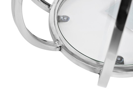 Стол журнальный Garda Decor прозрачный-серебряный 13RXET4037-SILVER