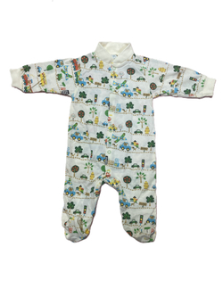 Комбинезон с закрытой ножкой на кнопках из кулирки (100% хлопок) на рост 68 см