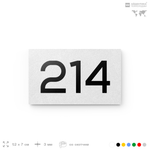 Номер на дверь 214, табличка на дверь для офиса, квартиры, кабинета, аудитории, склада, белая 120х70 мм, Айдентика Технолоджи