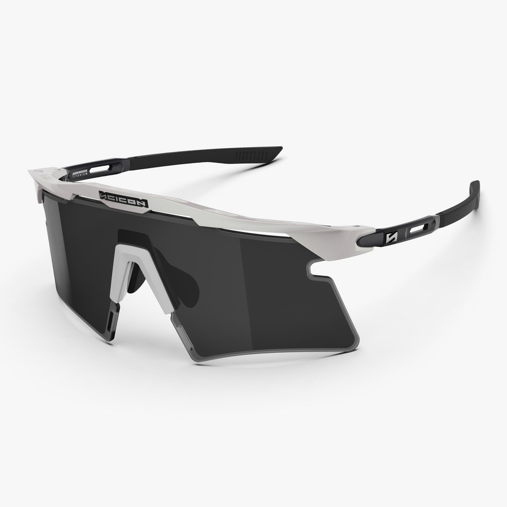 Спортивные очки c диоптриями Scicon Aeroshade 2.0 Titanium Sunglasses White Matt Smoke + Pink