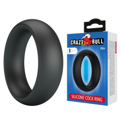 Эрекционное кольцо из силикона CRAZY BULL 50 мм растягивающееся черное