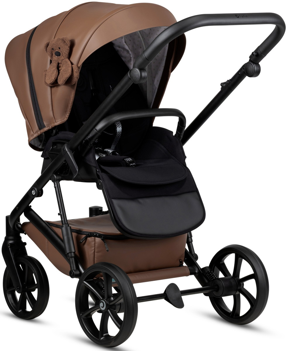 Детская коляска Tutis Viva 6 Plus Teddy 4 в 1 с автокреслом Beno Beige и базой 1612110 Biscuit